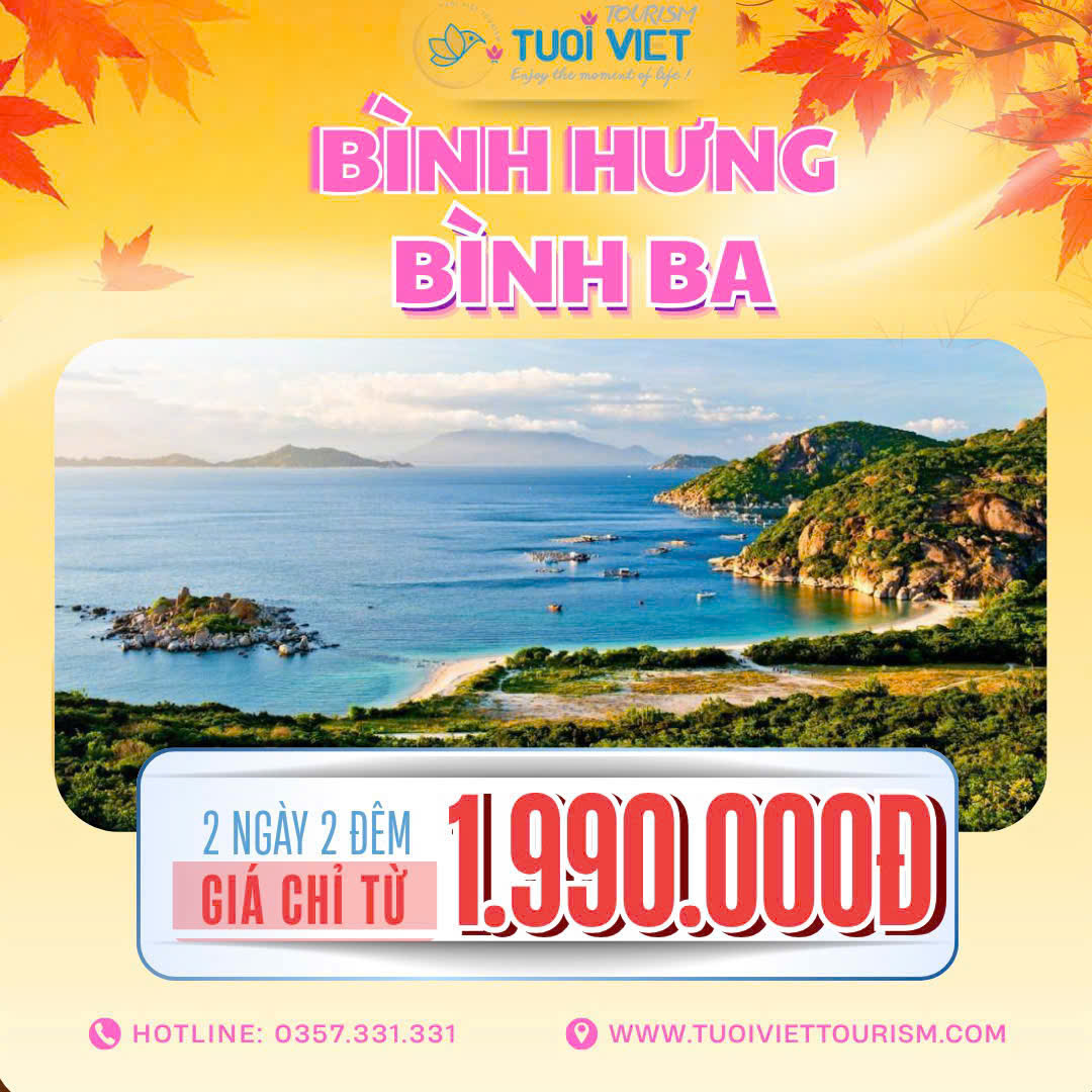 Mùa Thu - Khám Phá Biển Xanh & Cát Trắng Bình Ba 2N2Đ