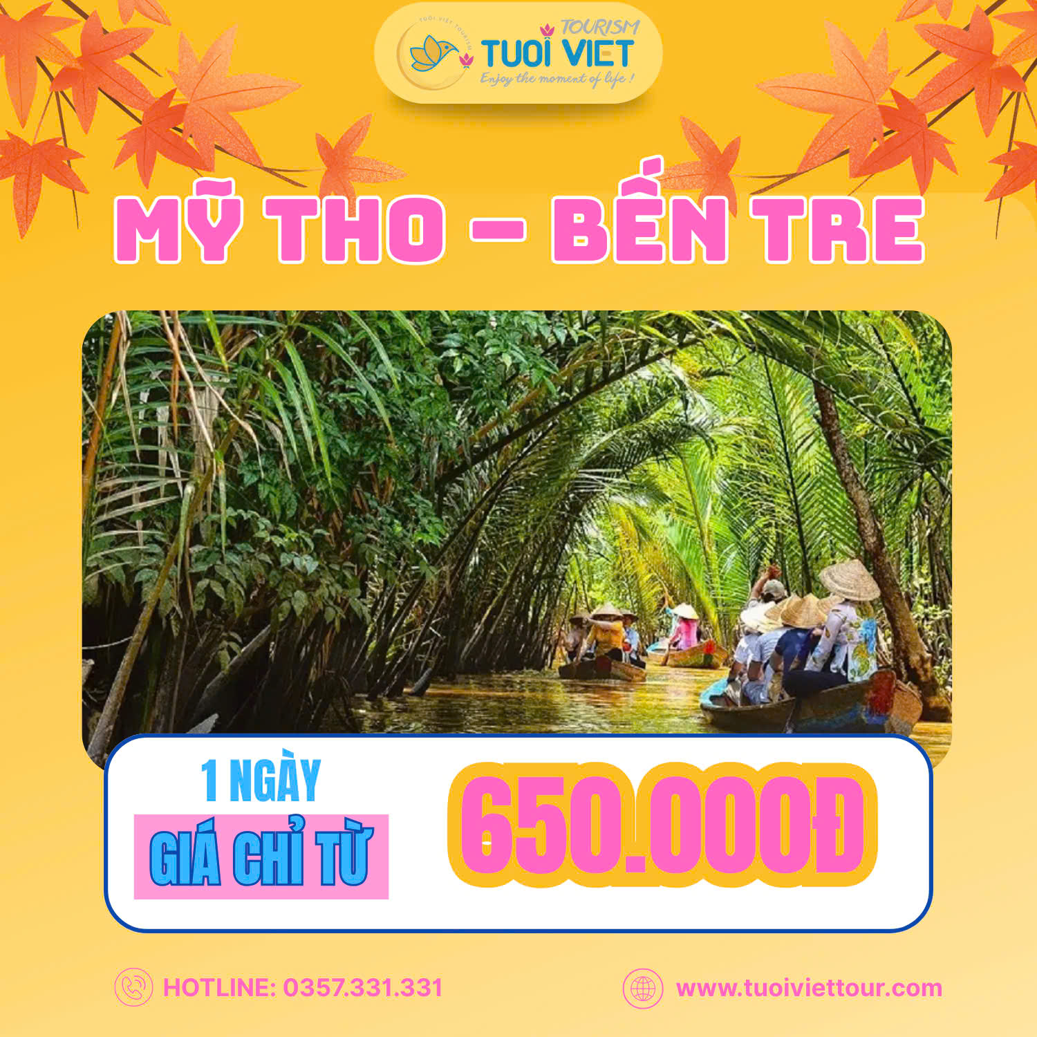Tour Miền Tây 1 ngày TP. Hồ Chí Minh - Mỹ Tho - Bến Tre