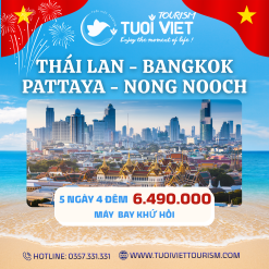 Tour mùa hè : Pattaya - Đảo Coaral - Bangkok - Wat Arun 5N4Đ