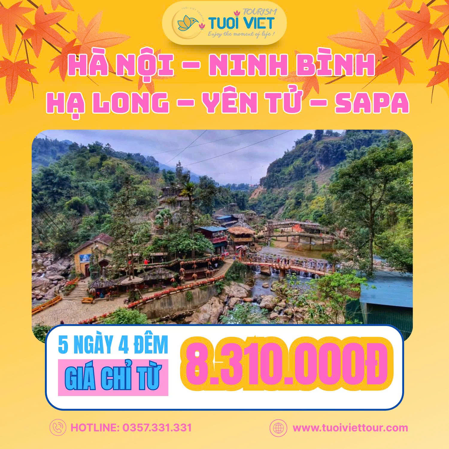 Tour Hồ Chí Minh - Hà Nội - Ninh Bình - Hạ Long - Yên Tử - SaPa 5N4D