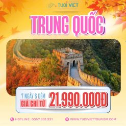 Mùa Thu Trung Quốc: Bắc Kinh Thượng Hải Hàng Châu Ô Trấn 7N6Đ